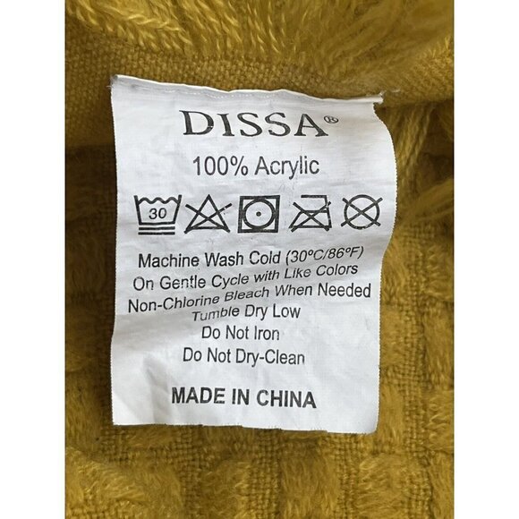 Dissa knitted Decorative Throw blanket Mustard - Picture 6 of 10